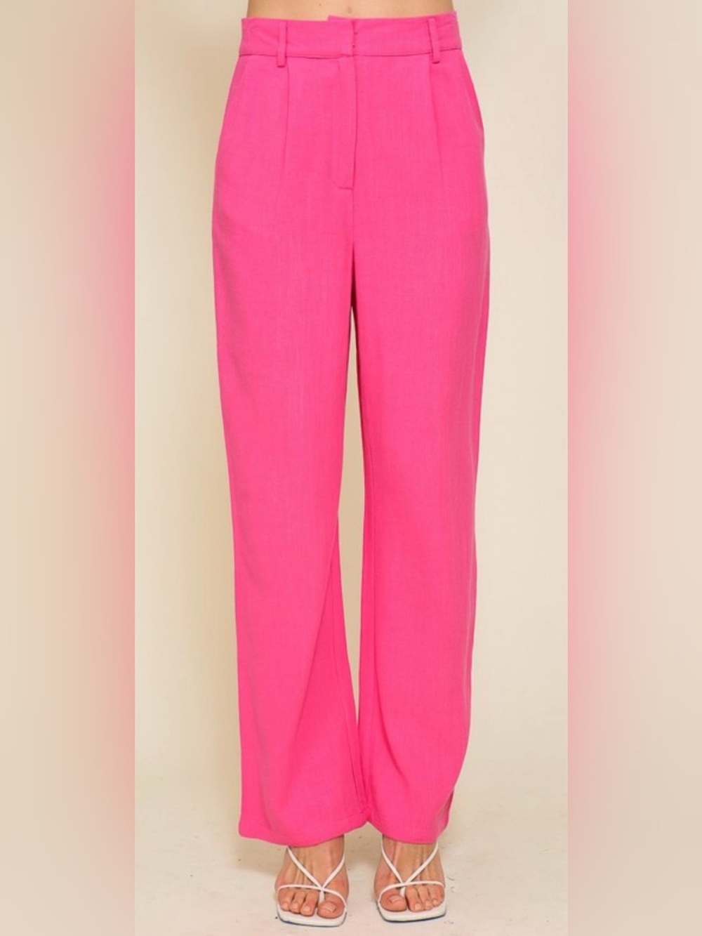 Lumiere High-Rise Pink Wide Leg Pants – Size Large
